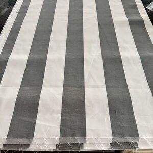 Fabric indoor / outdoor 3 yards x 54” wide gray and white strips